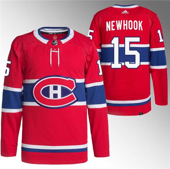 Men%27s Montreal Canadiens #15 Alex Newhook Red Stitched Jersey->new jersey devils->NHL Jersey
